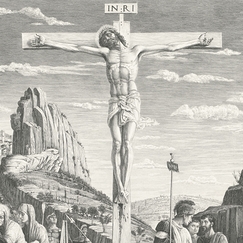 Engraving Christ on Calvary - Andrea Mantegna