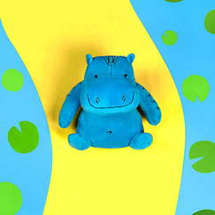 Peluche Hippopotame bleu - Grand Modèle
