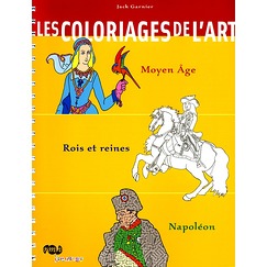 Coloring Art Book Middle Age, Kings and Queens, Napoleon