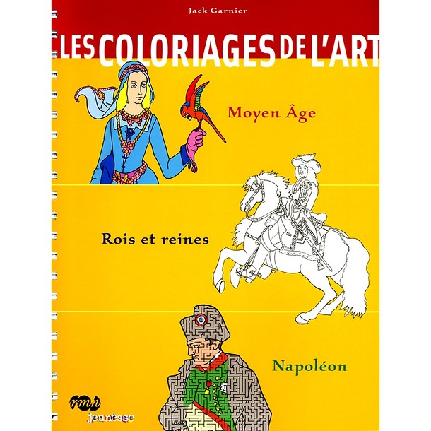 Coloring art Book "Moyen Âge, Rois et reines, Napoléon"