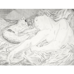 The woman with the cat - Foujita