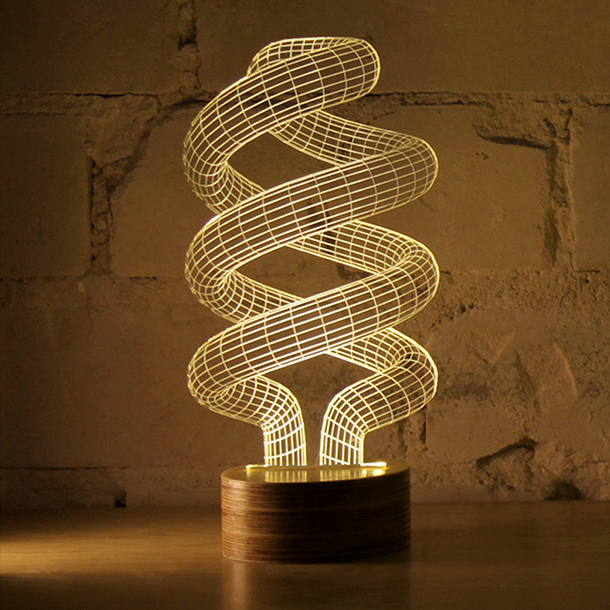 Lampe Bulbing Spiral 3D