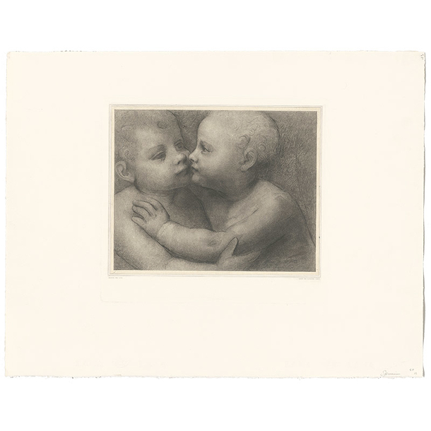 Deux enfants qui s'embrassent
