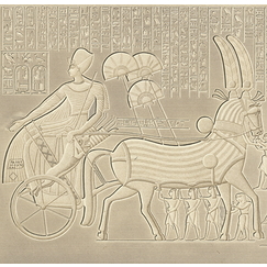 Carved bas-relief, palace peristyle, Medinet-Abou