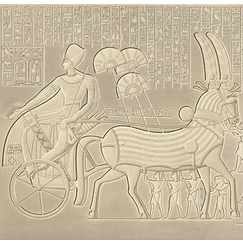 Bas-relief sculpté, péristyle du palais, Medinet-Abou