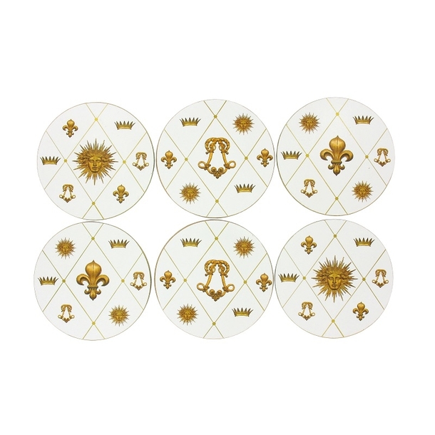 6 Emblems of Versailles Coasters