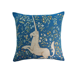 Housse de coussin Licorne - Bleue