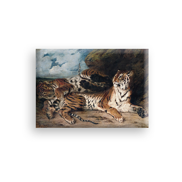Magnet - Delacroix "Jeune tigre jouant avec sa mère"