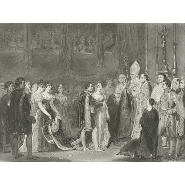 Le mariage de Napoléon et de Marie-Louise au palais du Louvre le 2 avril 1810