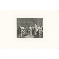 Engraving The wedding of Napoleon Ist and Marie-Louise at the Louvre Palace on April 2, 1810 - Léopold Massard d'après Rouget