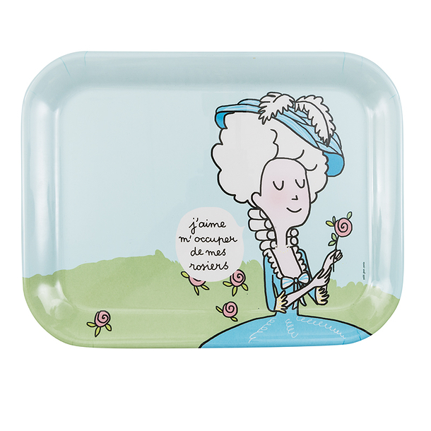 I like to take care of my roses Marie-Antoinette Tray