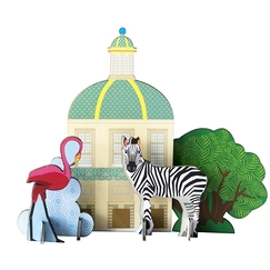 King's menagerie Pop out card - Zebra