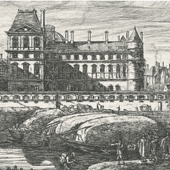 Vue de l'ancien Louvre, du côté de la Seine