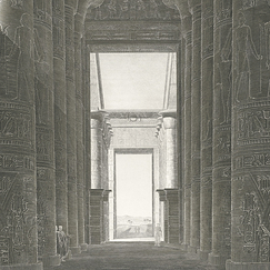 Thebes. Karnak. Interior perspective view of the palace