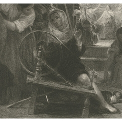 Engraving The Spinners, or the Fable of Arachne - Vélasquez