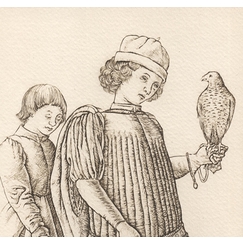 Estampe Zintilomo, carte 5 - Le Tarot de Mantegna, Cécile Reims