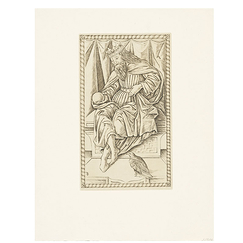 Estampe Imperator, carte 9 - Le Tarot de Mantegna, Cécile Reims