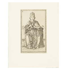 Estampe Papa, carte 10 - Le Tarot de Mantegna, Cécile Reims