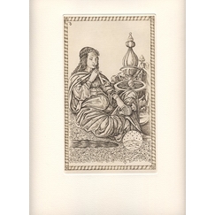 Estampe Poesia, carte 27 - Le Tarot de Mantegna, Cécile Reims