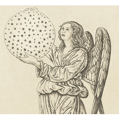 Estampe La 8ème sphère, carte 48 - Le Tarot de Mantegna, Cécile Reims