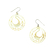 Earrings Tsuba heron (Blond horn)