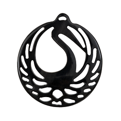 Necklace Tsuba heron