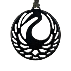 Collier Tsuba héron