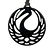 Necklace Tsuba heron (Black horn)