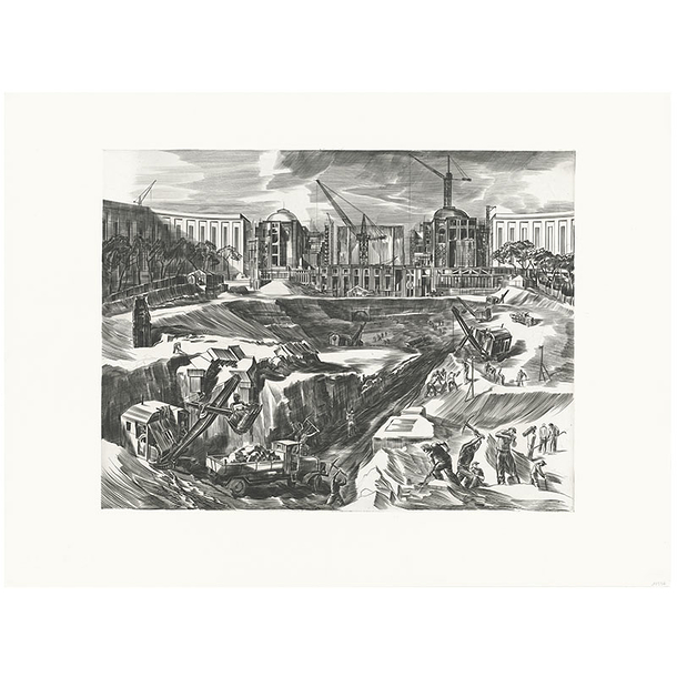 Construction du palais de Chaillot.