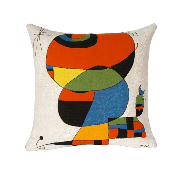 Cushion cover Miró Woman, bird, star 1