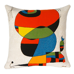 Cushion cover Joan Miró - Woman, bird, star (extract 1) - 1966/1973 - Pansu