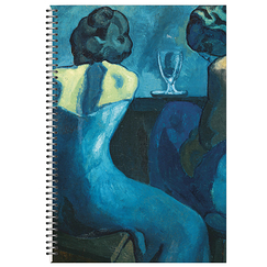 Spiral Notebook Picasso - Two Women Sitting at a Bar
