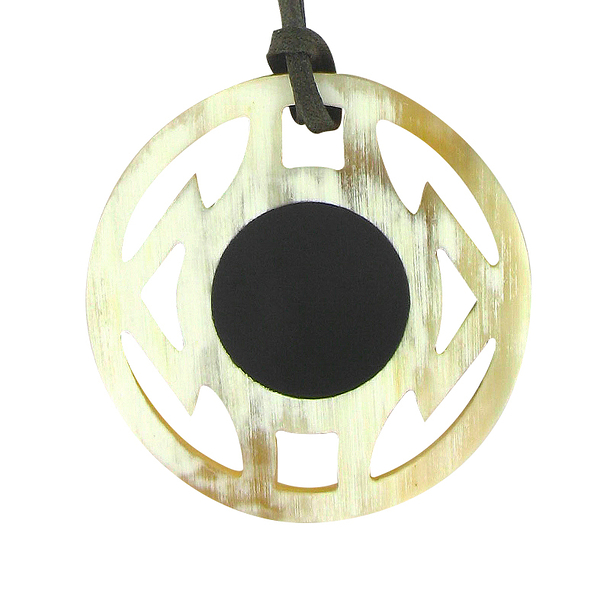 Graphic horn Necklace - Blond