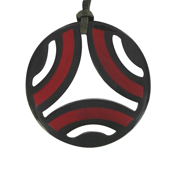 Graphic horn Necklace - Black