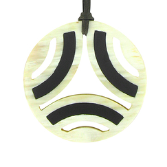 Graphic horn Necklace - Blond