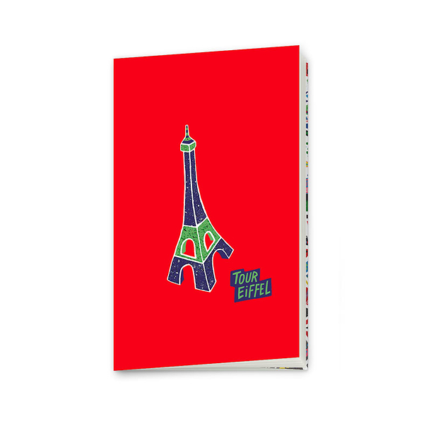 "Paris map "Eiffel Tower" - Small notebook