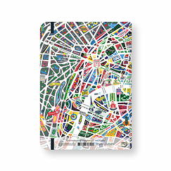 Notebook with Elastic Band Corbineau - Map of Paris