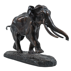 Runing elephant Barye - Bronze