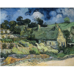 Poster Van Gogh Thatched Cottages at Cordeville