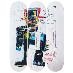 Skateboards triptych Jean-Michel Basquiat Irony of a Negro Policeman - The Skateroom