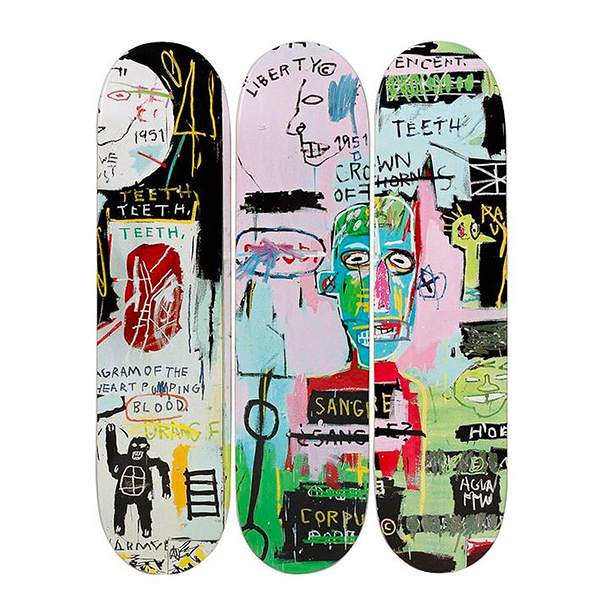 Skateboards Triptych Jean-Michel Basquiat In italian - The Skateroom