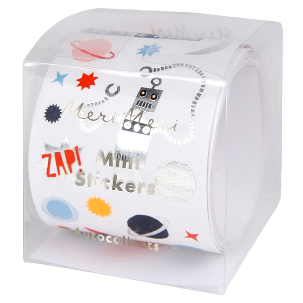 Rouleau de 500 mini stickers Espace