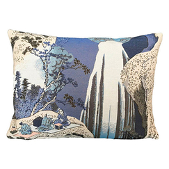 Housse de coussin Hokusai Cascade d'Amida