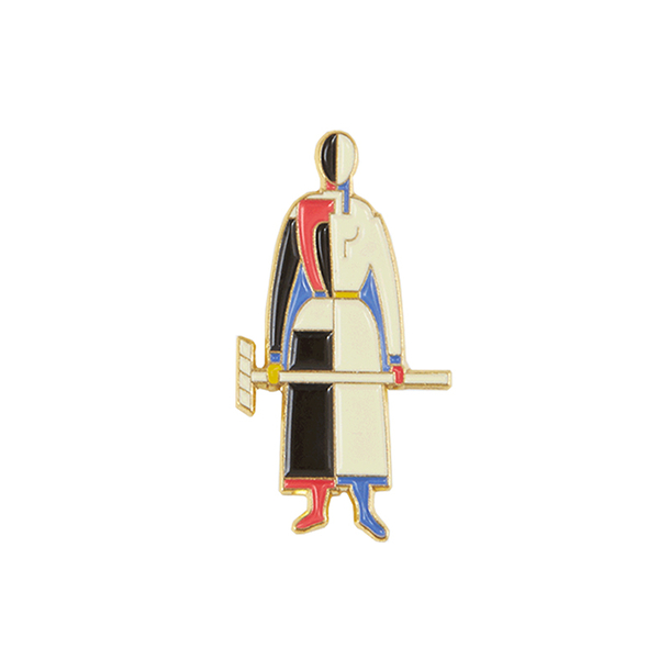 Pin's Malevitch Femme au rateau