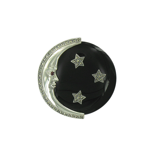 Moon Brooch 3 stars