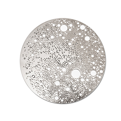 Lunar Large magnetic brooch - Silver-tone stainless steel