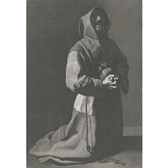 Moine agenouillé et priant - Zurbarán