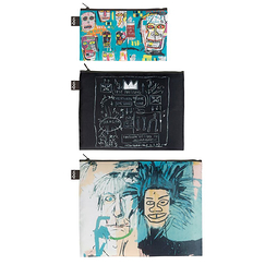 Set of 3 zip pockets Basquiat - Loqi