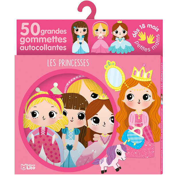 50 grandes gommettes autocollantes - Les princesses