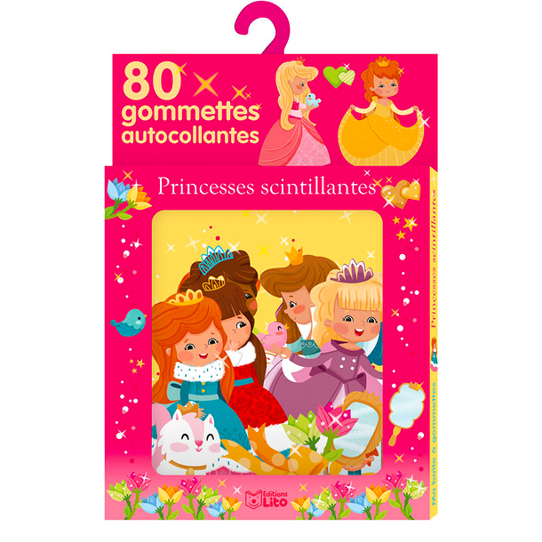 80 gommettes autocollantes - Les princesses scintillantes